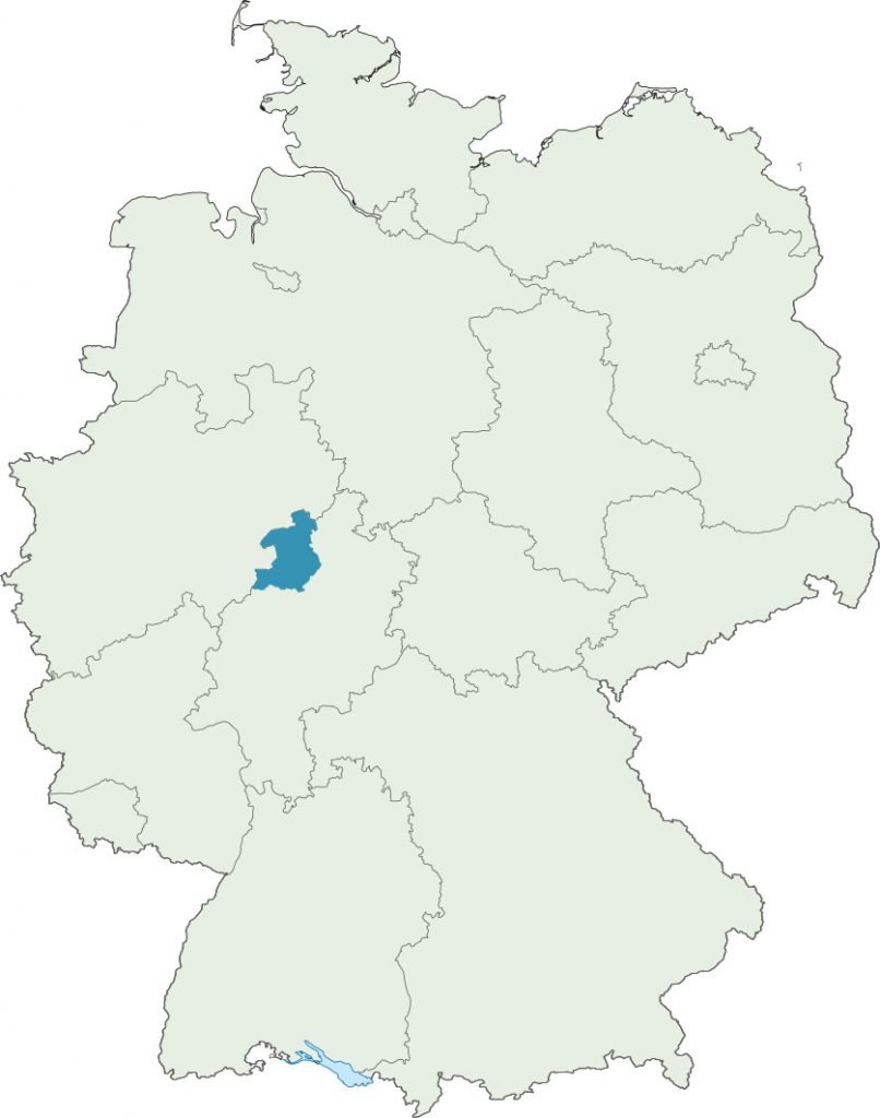 Karte Deutschland LK Waldeck-Frankenberg
